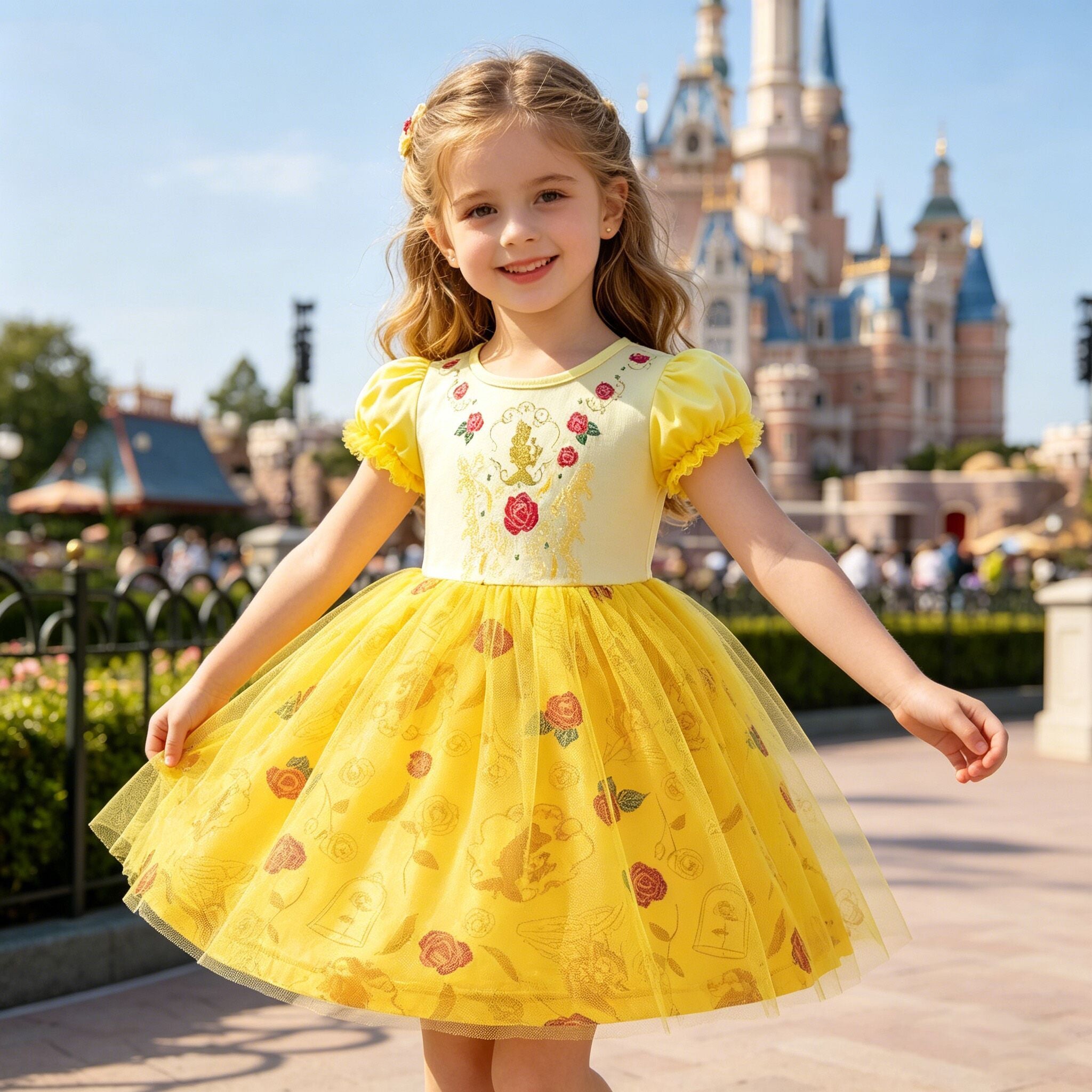（In Production）Girls Summer Princess Tulle Dress