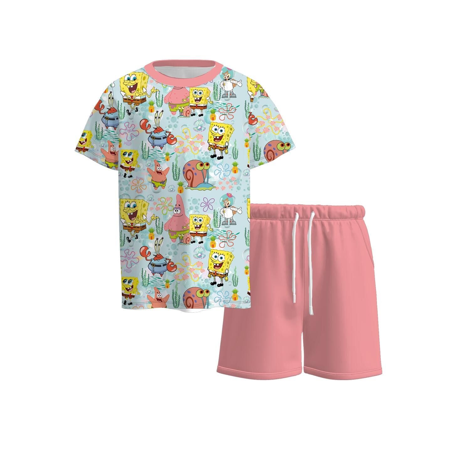 （Pre Order+Prepack Zone）Boys Cartoon Print Shorts Set（Mix Size）