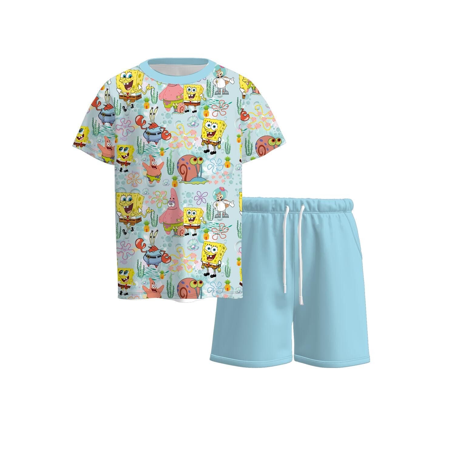 （Pre Order+Prepack Zone）Boys Cartoon Print Shorts Set（Mix Size）