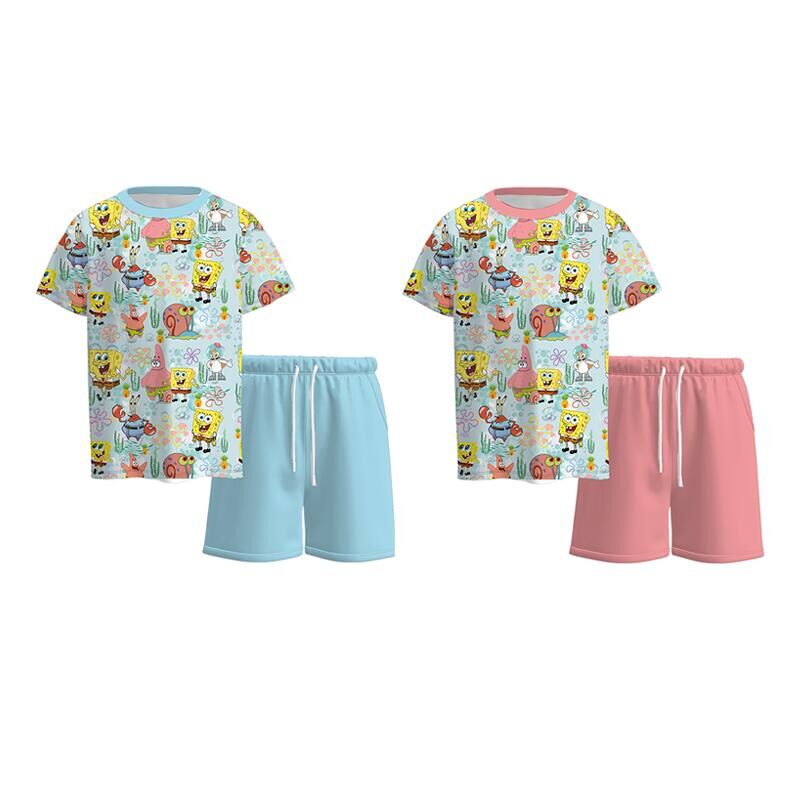 （Pre Order+Prepack Zone）Boys Cartoon Print Shorts Set（Mix Size）