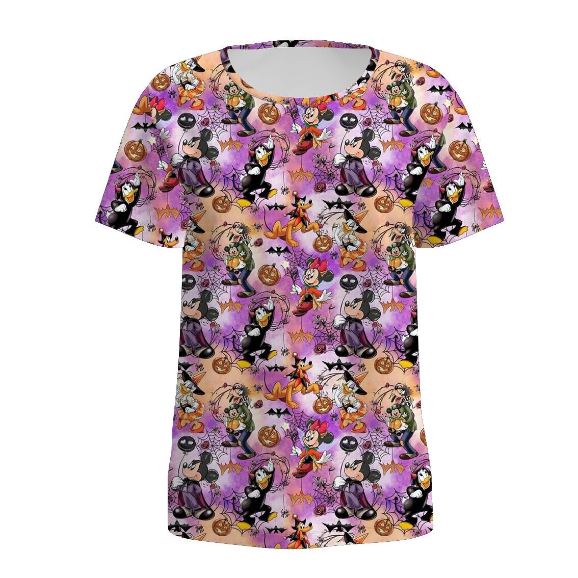 （Pre Order）Family Halloween Cartoon Print Dress,Set&Top