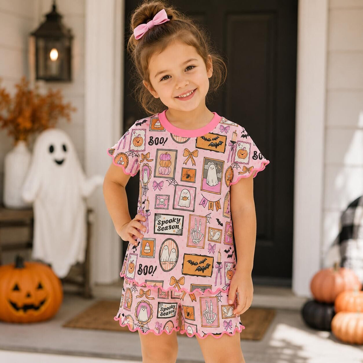（Pre Order）Sisters Halloween Embroidery Scallop Set