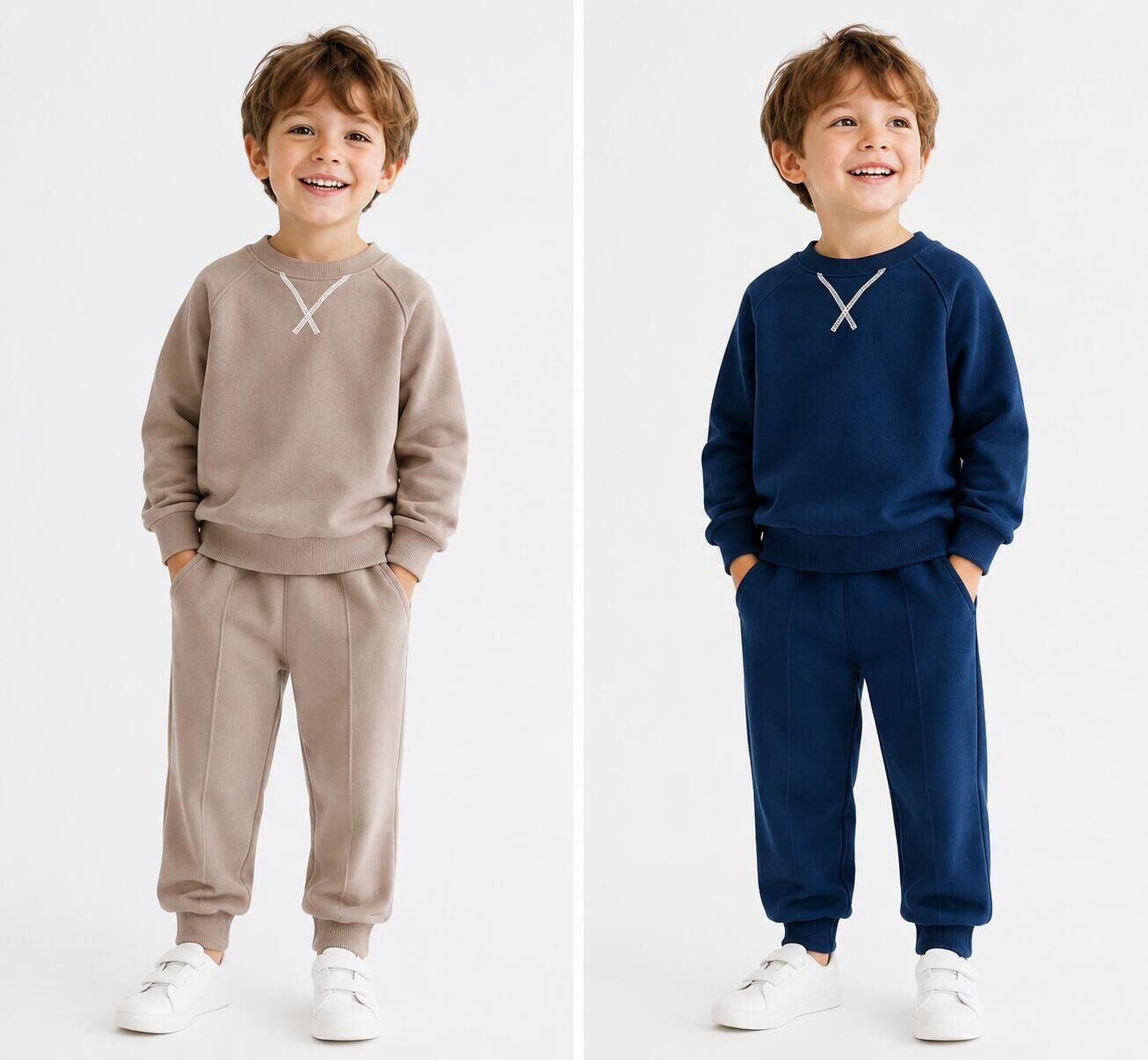 （Pre Order 2 Weeks）Boys Solid-color Pullover Set