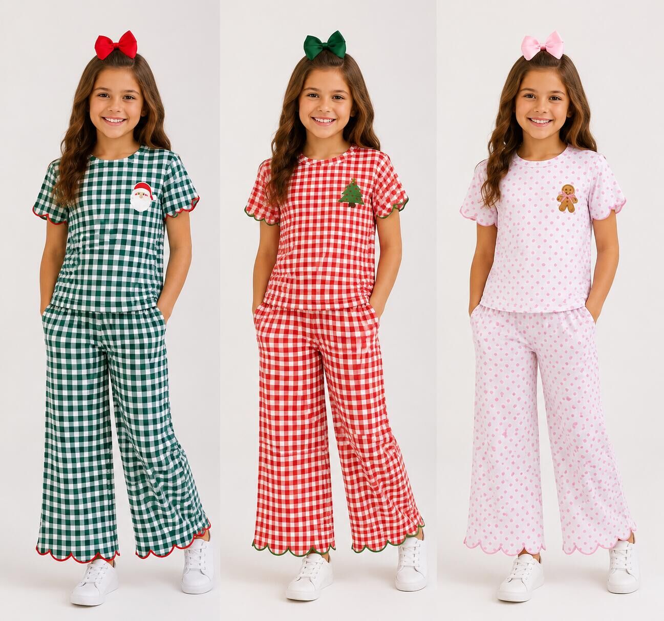 （Pre Order）Sisters Christmas Embroidery Scallop Set