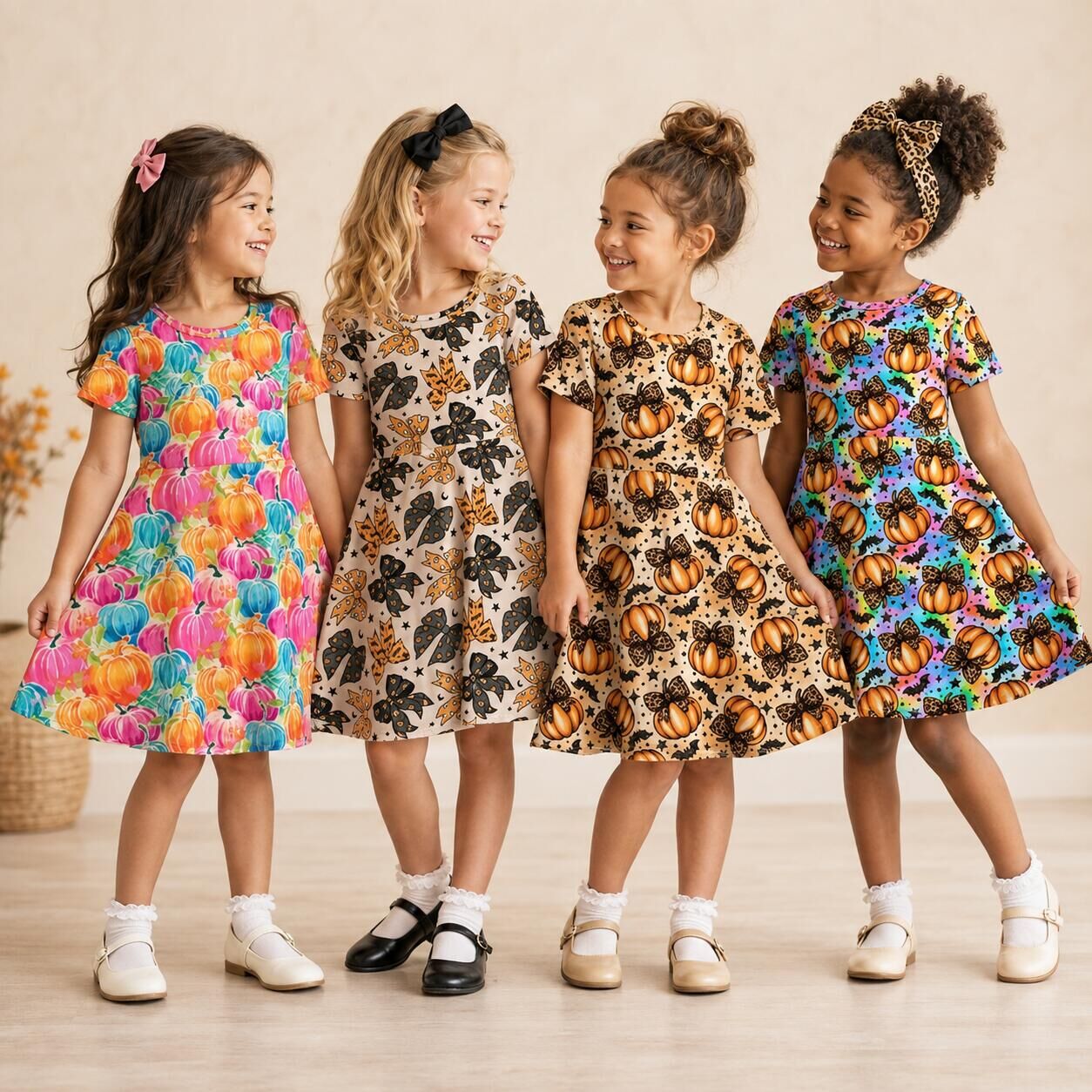 （Weekly Pre-Order）Girls Halloween Print Dress（Ends 8.16）