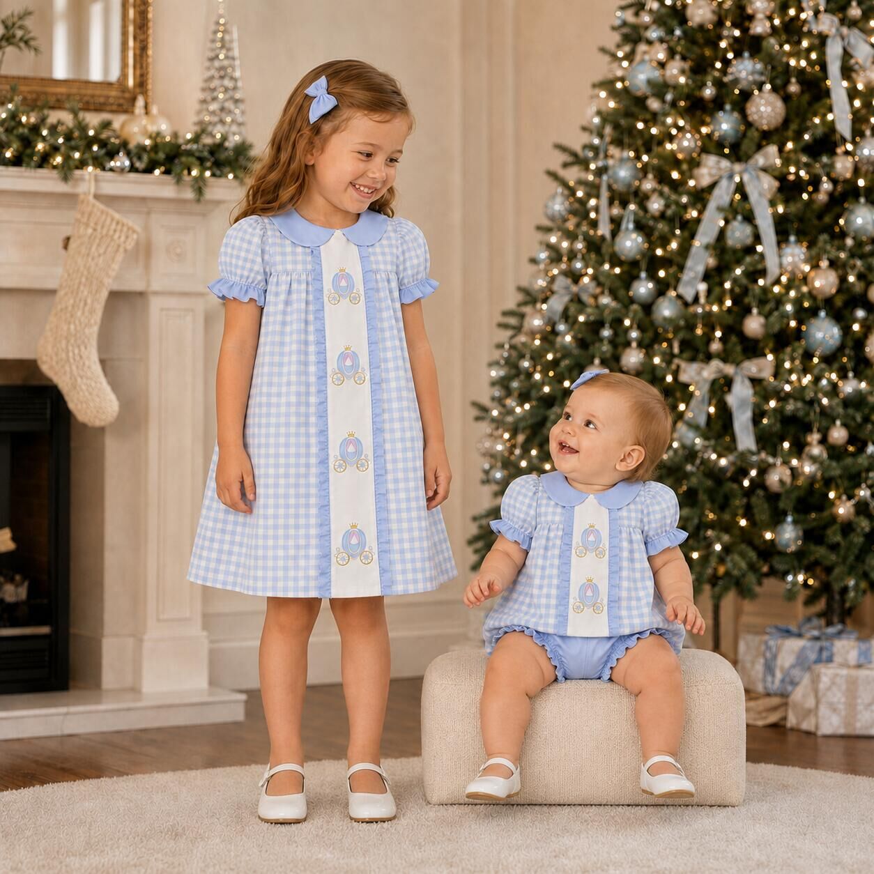 （Pre Order）Sisters Princess Embroidery Dress&Romper
