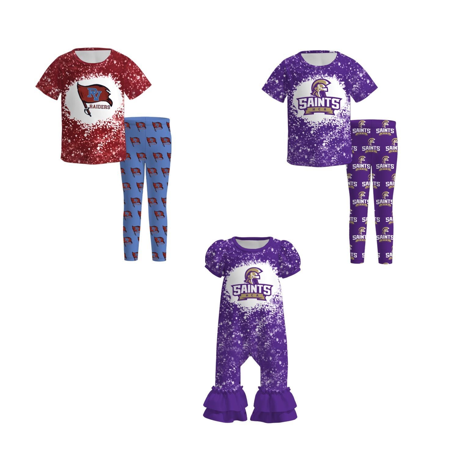 （Pre Order）Family Football Team Print Outfit Set&Romper