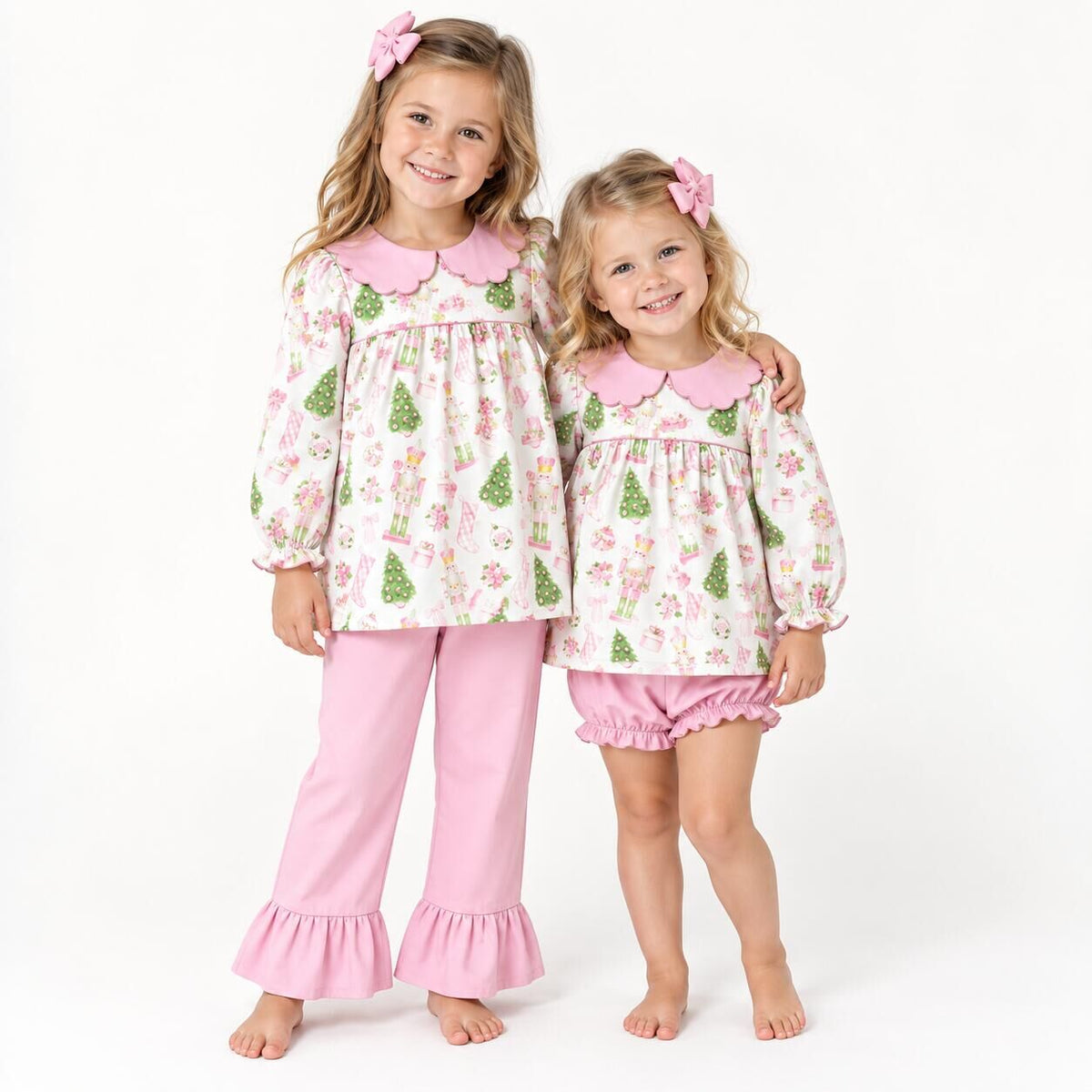 （Weekly Pre-Order）Sisters Christmas Scallop Embroidery Collar Outfit Set&Bloomer Set（Ends 9.28）