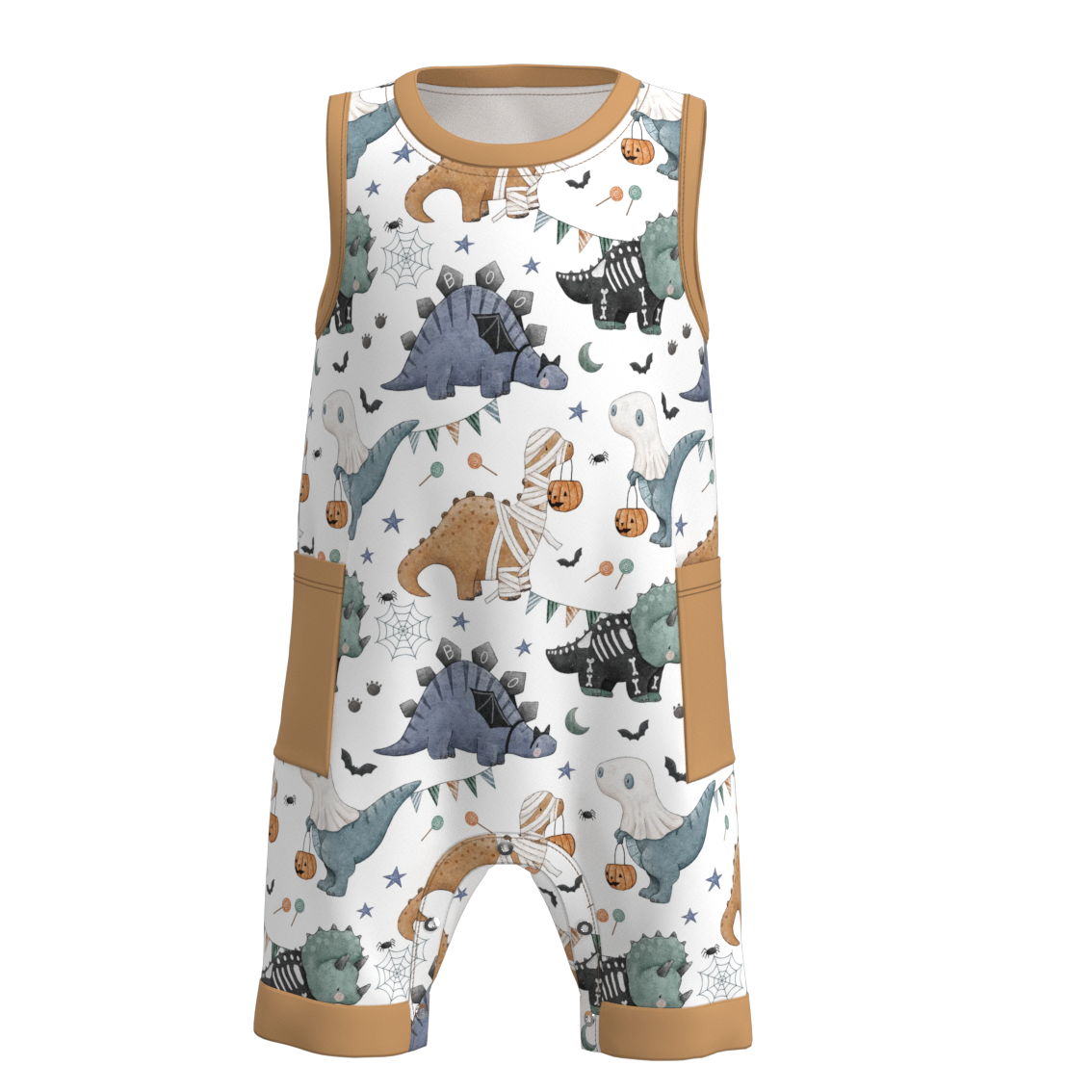 （Pre Order）Baby Boy Summer Dinosaurs Print Romper