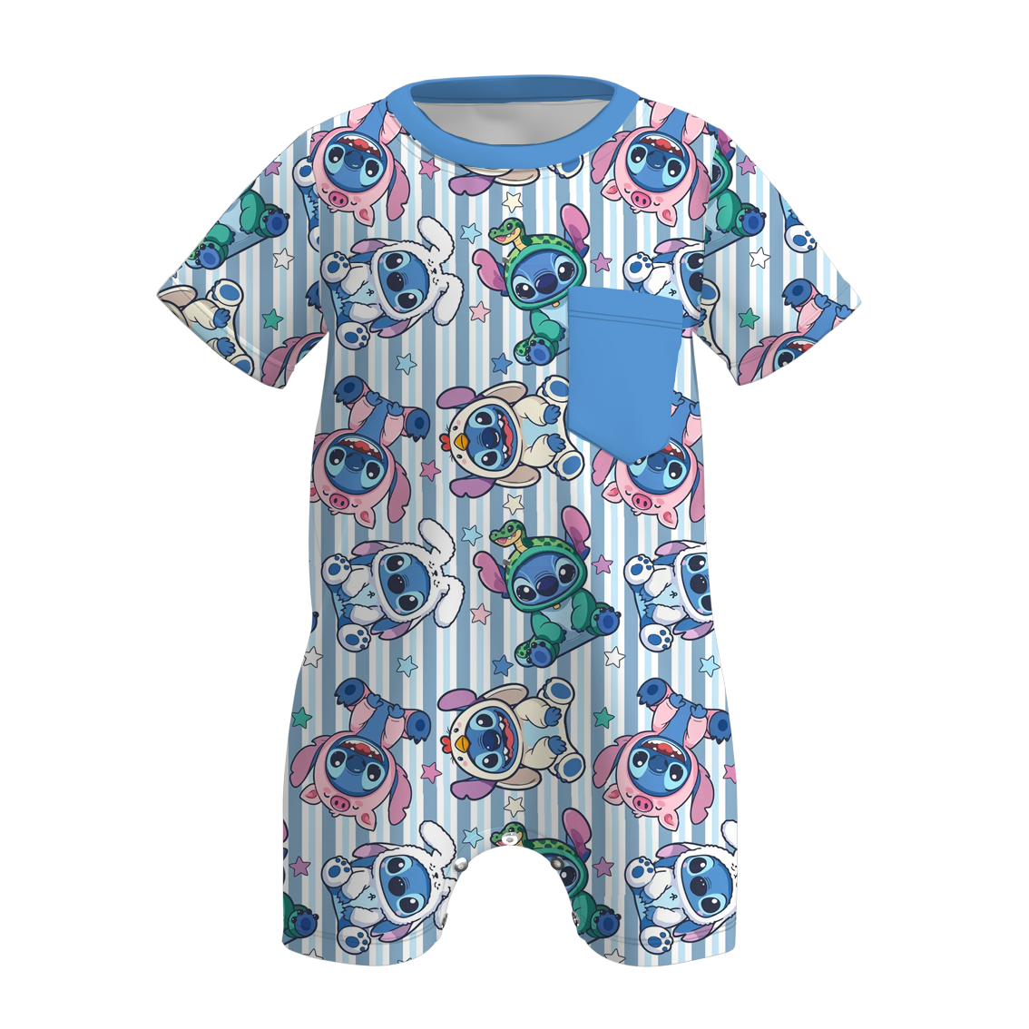 （Pre Order）Toddler Boys Spring and Summer Cartoon Print Romper