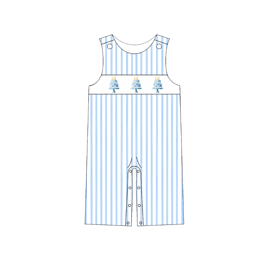 （Pre Order）Sibling Birthday Embroidery Smocked Dress,Romper＆Shorts Set