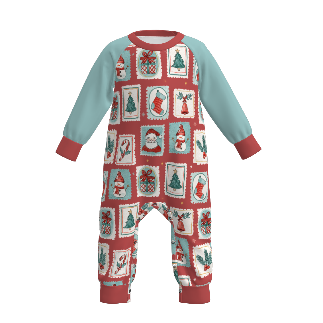 （Pre Order）Brothers Christmas Print Top&Romper