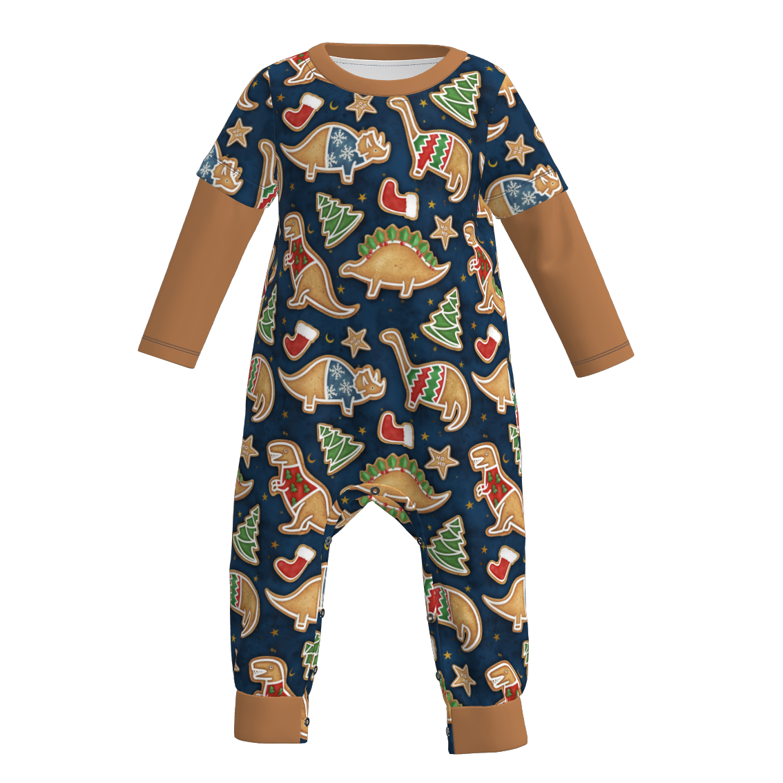 （Pre Order）Brothers Christmas Print Top&Romper