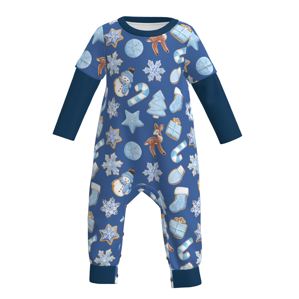 （Pre Order）Brothers Christmas Print Top&Romper