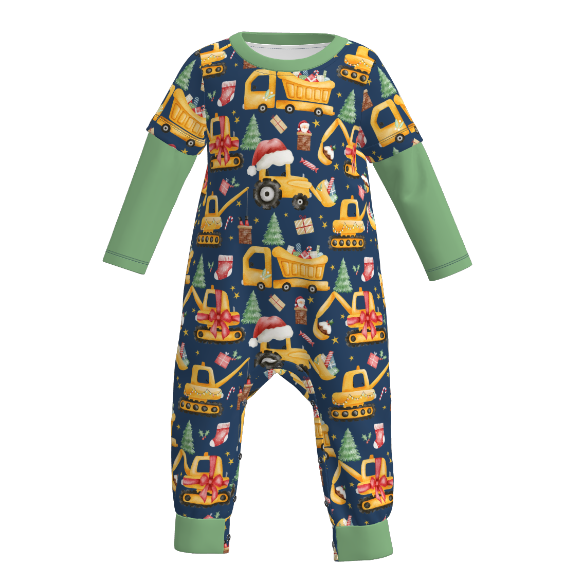 （Pre Order）Brothers Christmas Print Top&Romper