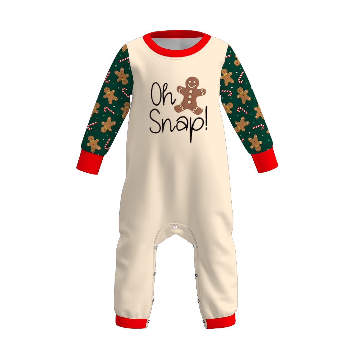 （Pre Order）Family Christmas Gingerbread Print Set&Romper