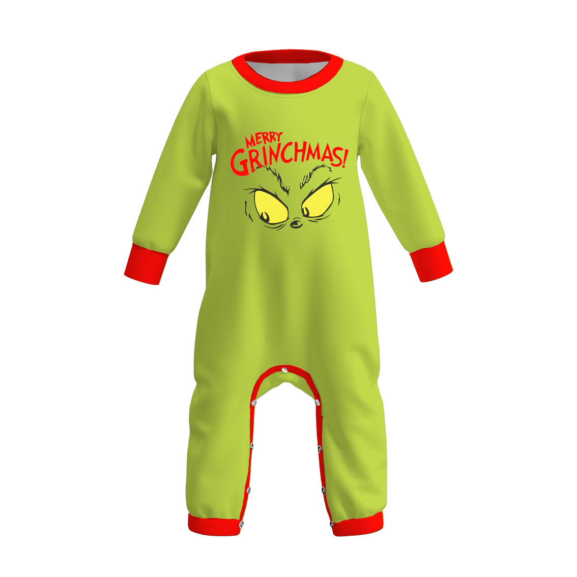 （Pre Order）Family Christmas Cartoon Print Pajamas&Romper