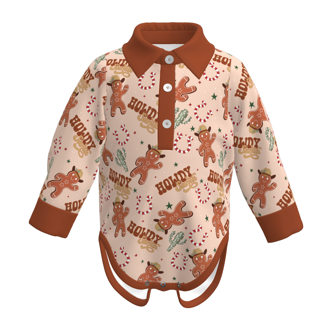 （Pre Order）Brothers Christmas Print Shirt&Romper