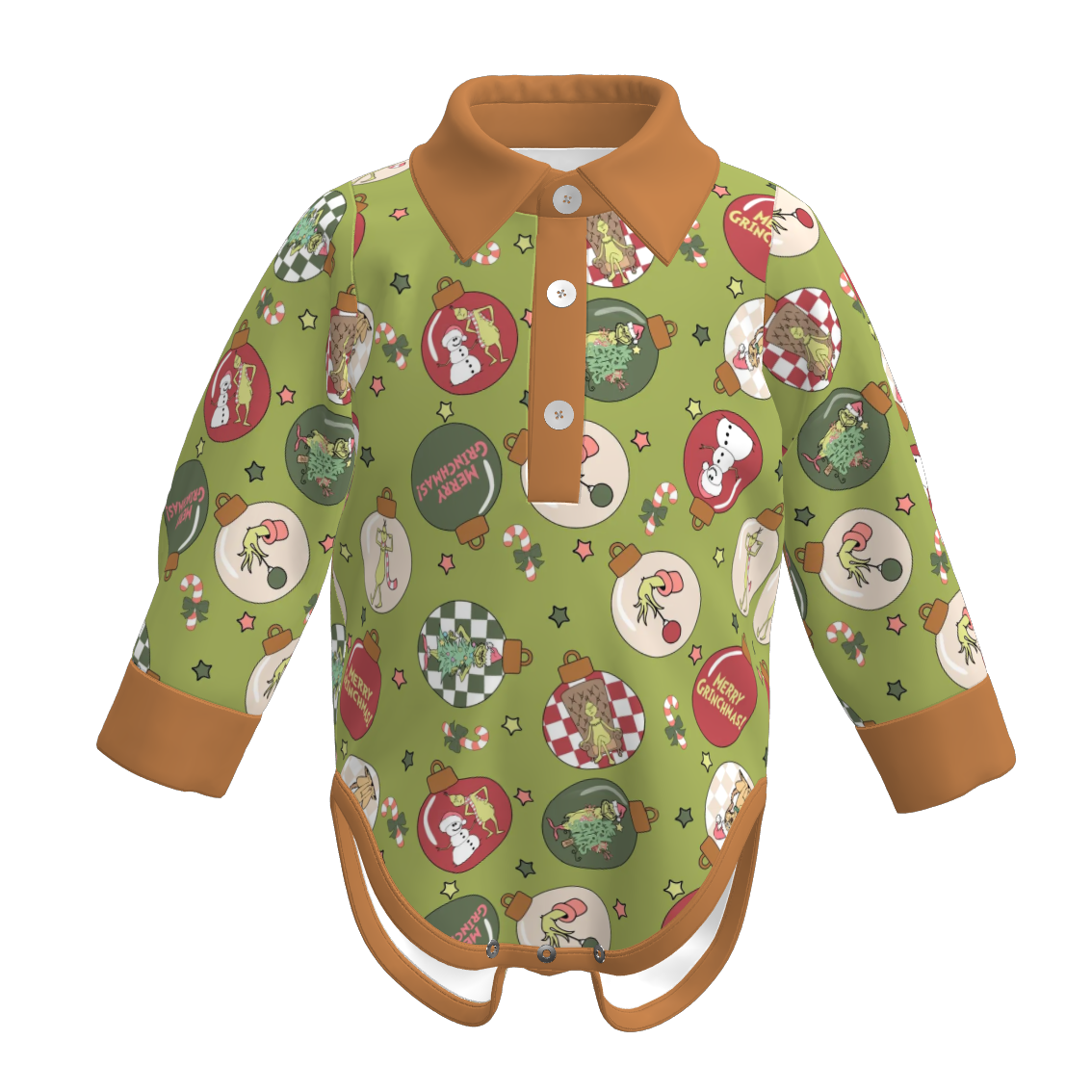 （Pre Order）Brothers Christmas Print Shirt&Romper