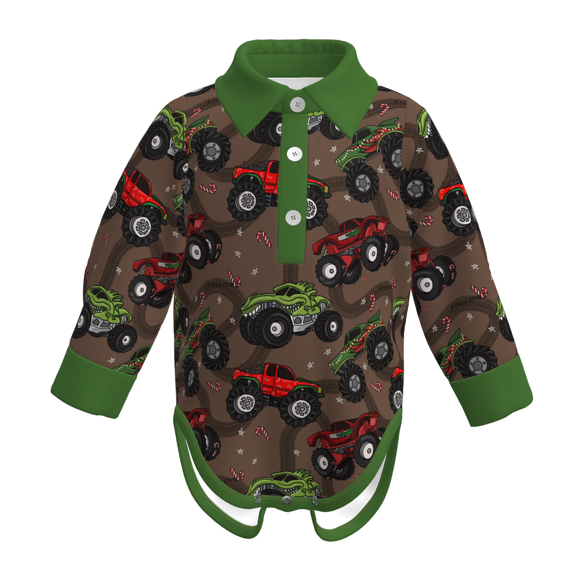 （Pre Order）Brothers Christmas Print Shirt&Romper