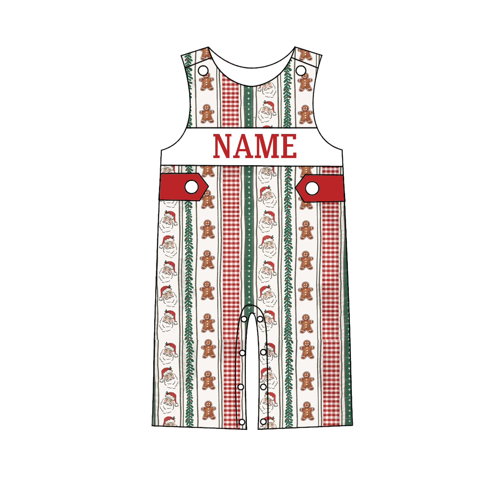 （Pre Order）Toddler Boys Christmas Embroidery Smocked Romper