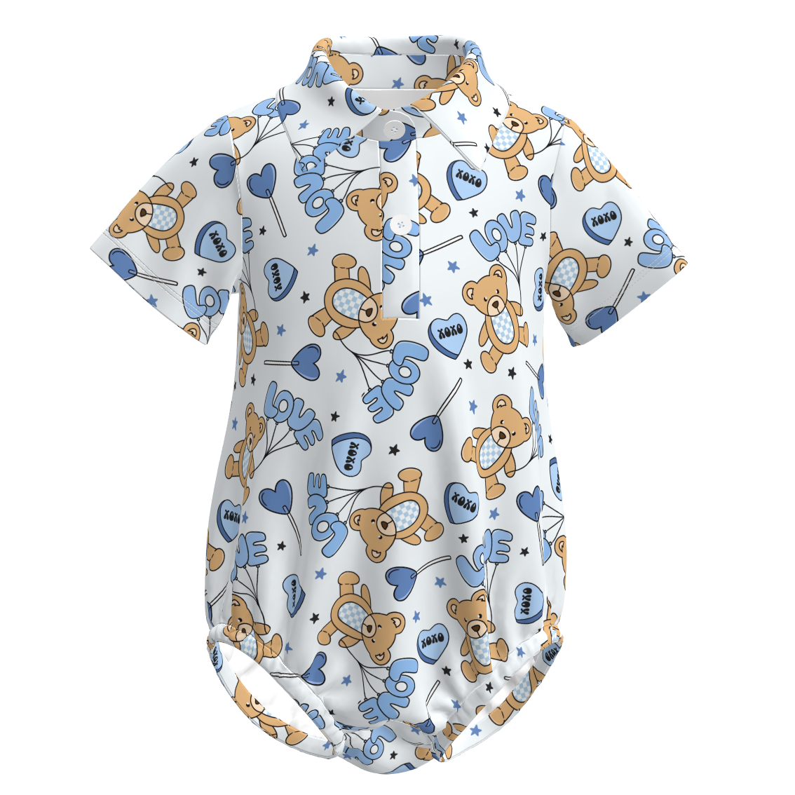 （Pre Order）Family Valentine's Day Cartoon Print Romper&Top