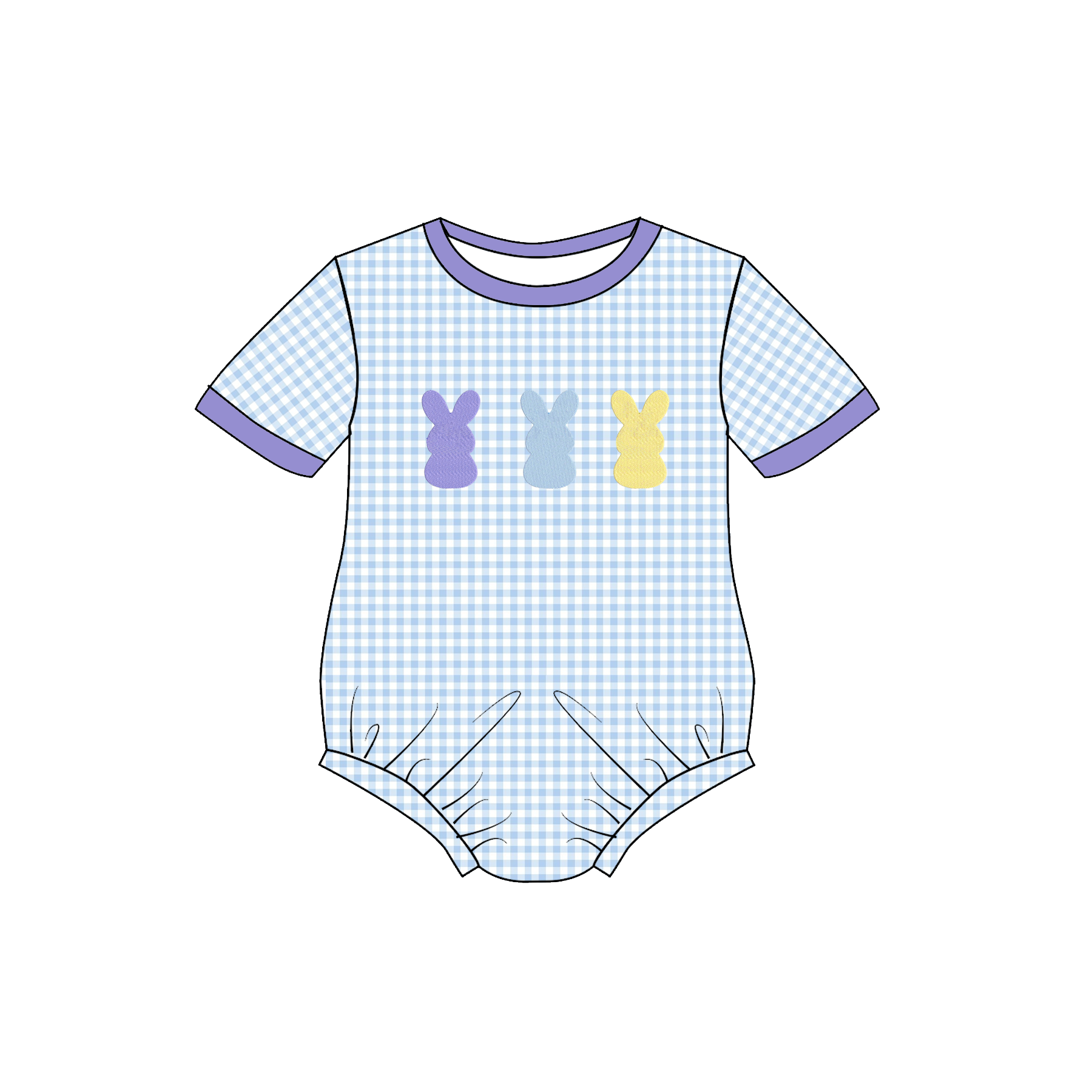 （Pre Order）Siblings Easter Bunny Applique Dress,Set&Romper