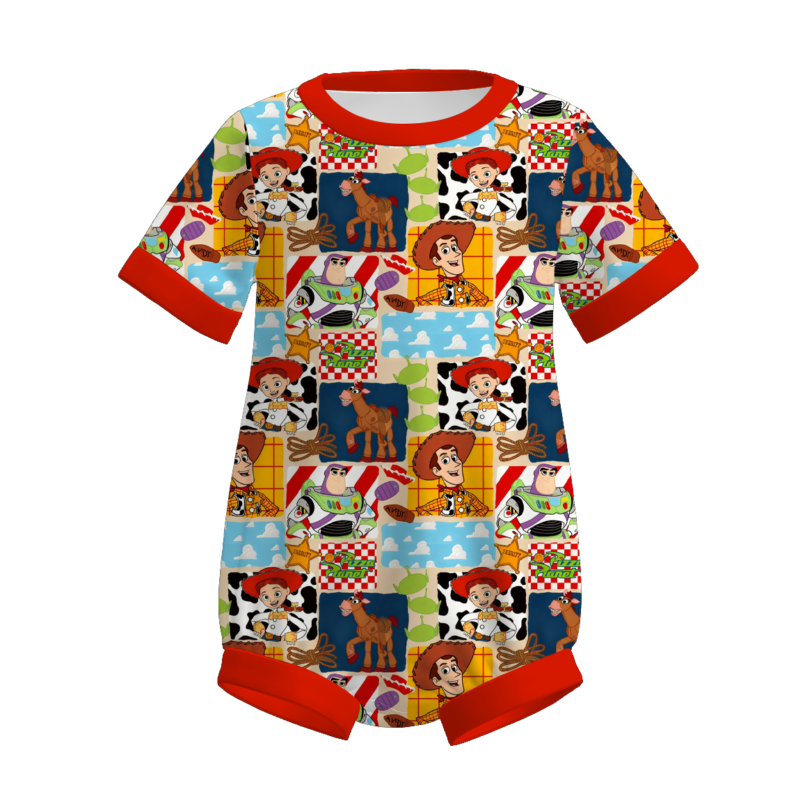 （Pre Order）Toddler Boys Spring&Summer Cartoon Print Romper