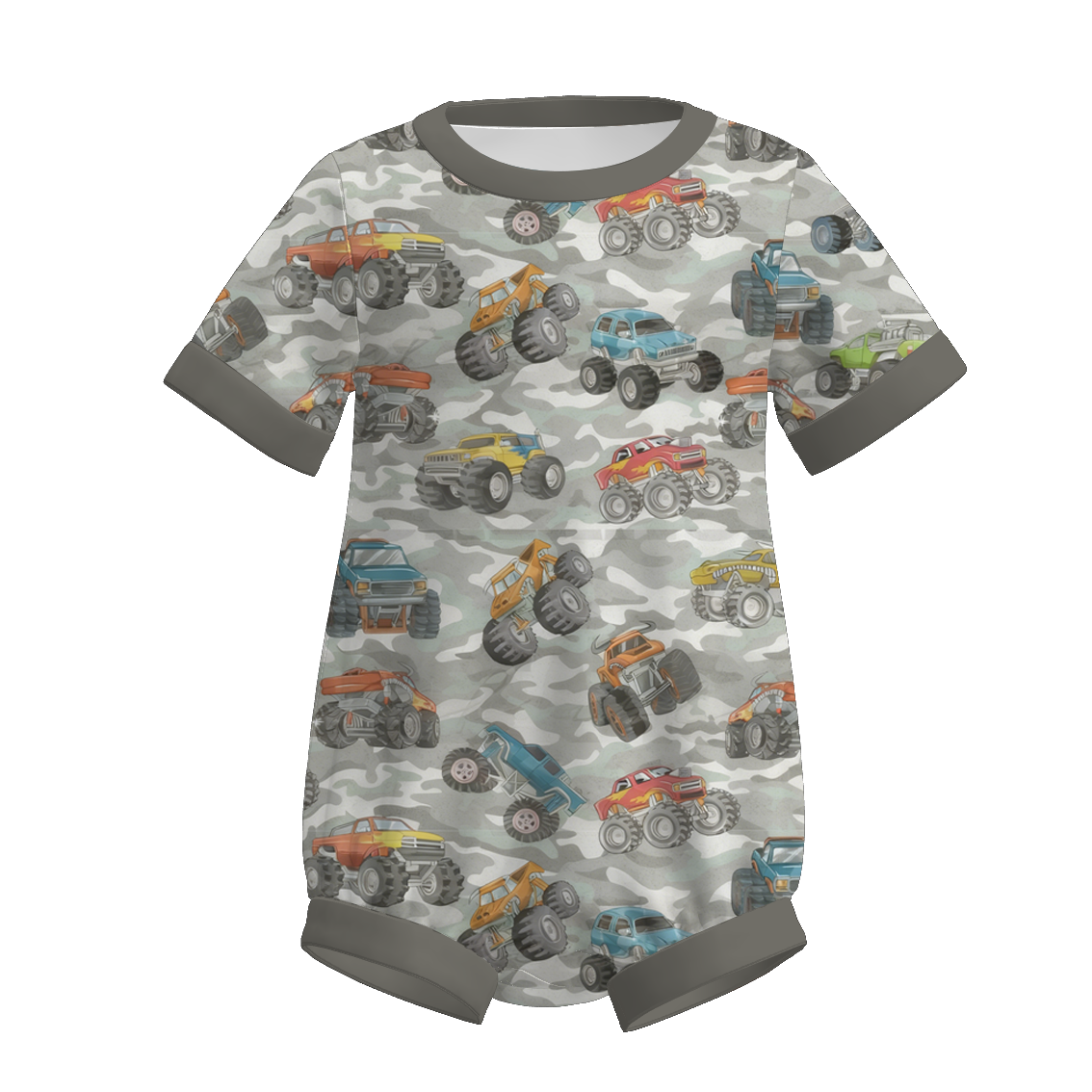 （Pre Order）Toddler Boys Spring&Summer Cartoon Print Romper