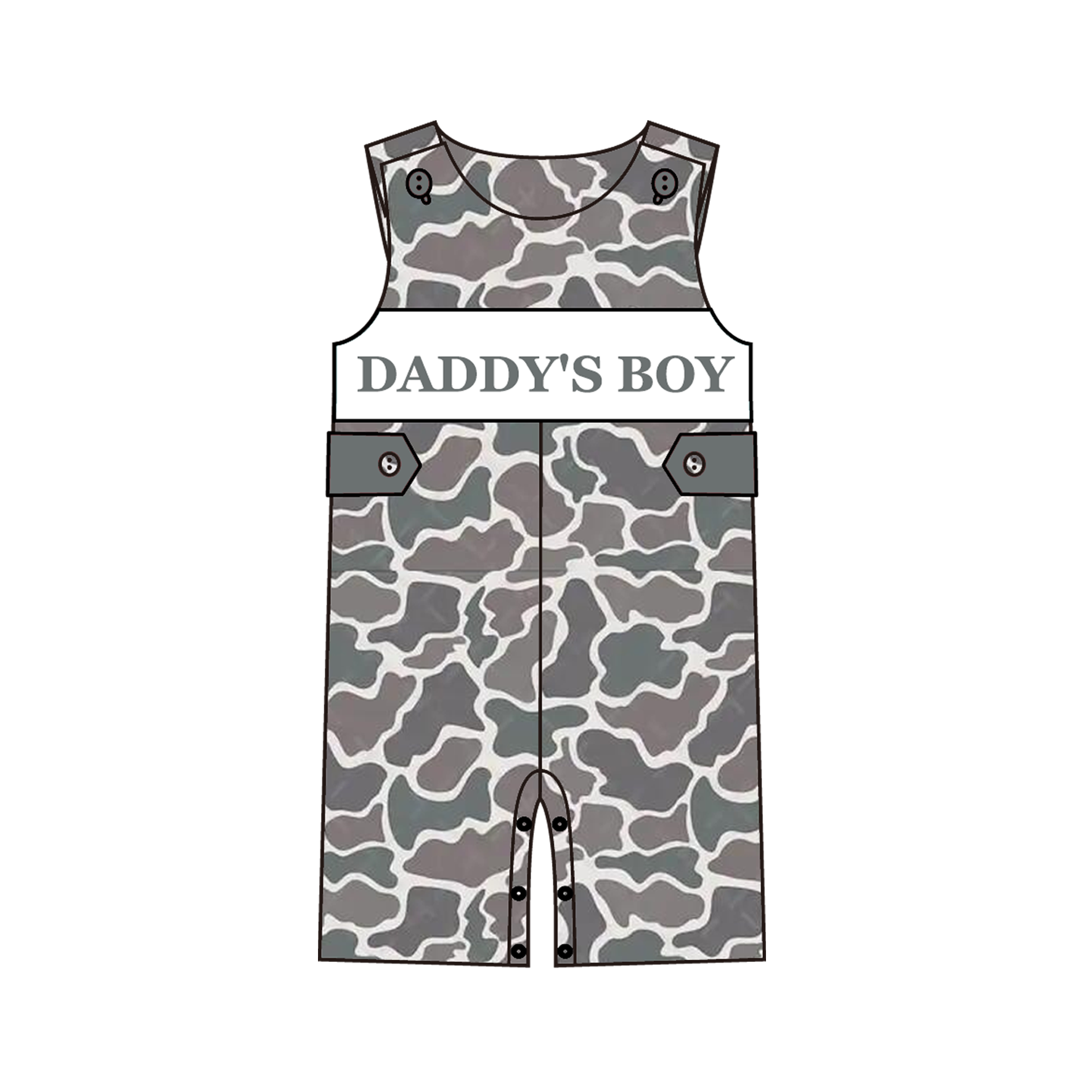 （Pre Order）Siblings Spring&Summer Camouflage Embroidery Smocked Dress,Set&Romper
