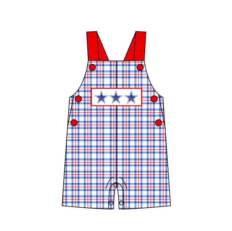 （Pre Order）Siblings Patriotic Embroidery Dress,Set&Romper-Customized name