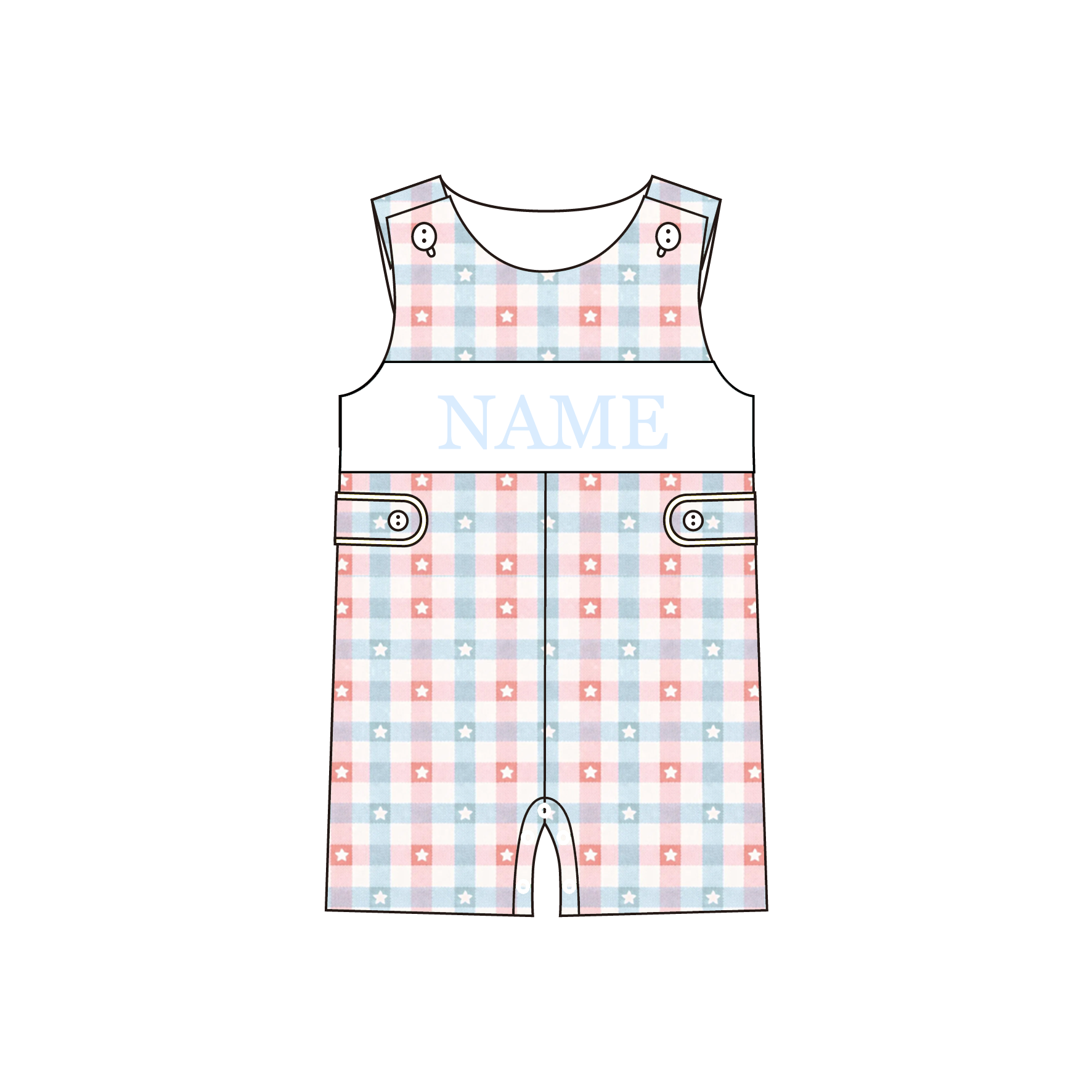 （Pre Order）Siblings Patriotic Embroidery Smocked Dress,Set&Romper