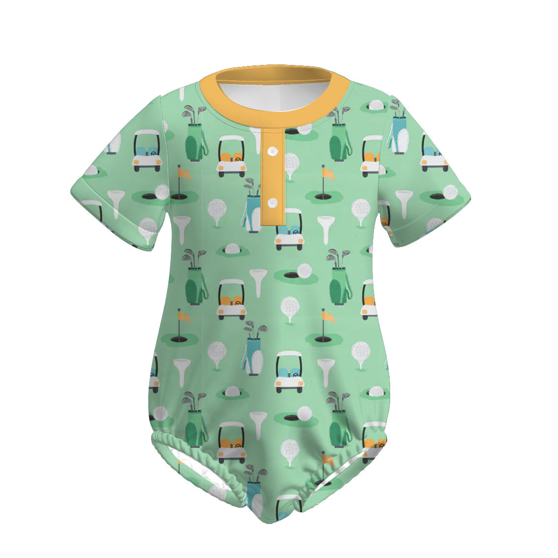 （Pre Order）Siblings Spring and Summer Golf Print Set＆Romper