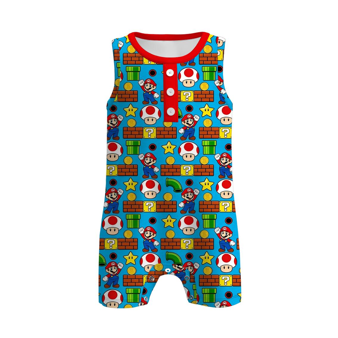 （Pre Order）Brothers Spring and Summer Cartoon Print Hoodie＆Romper