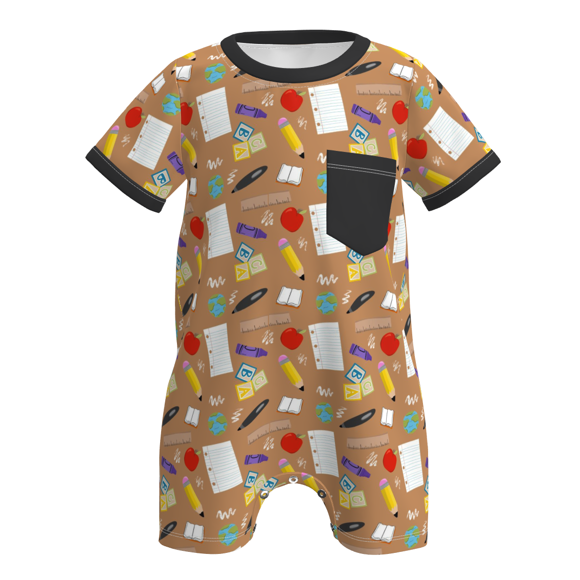 （Pre Order+Prepack Zone）Brothers Summer Back To School Print Top&Romper