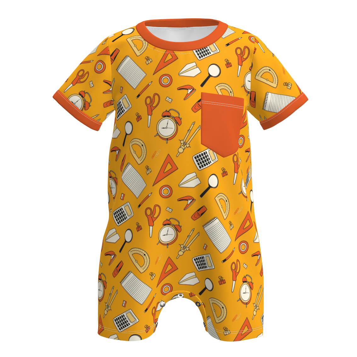 （Pre Order+Prepack Zone）Brothers Summer Back To School Print Top&Romper