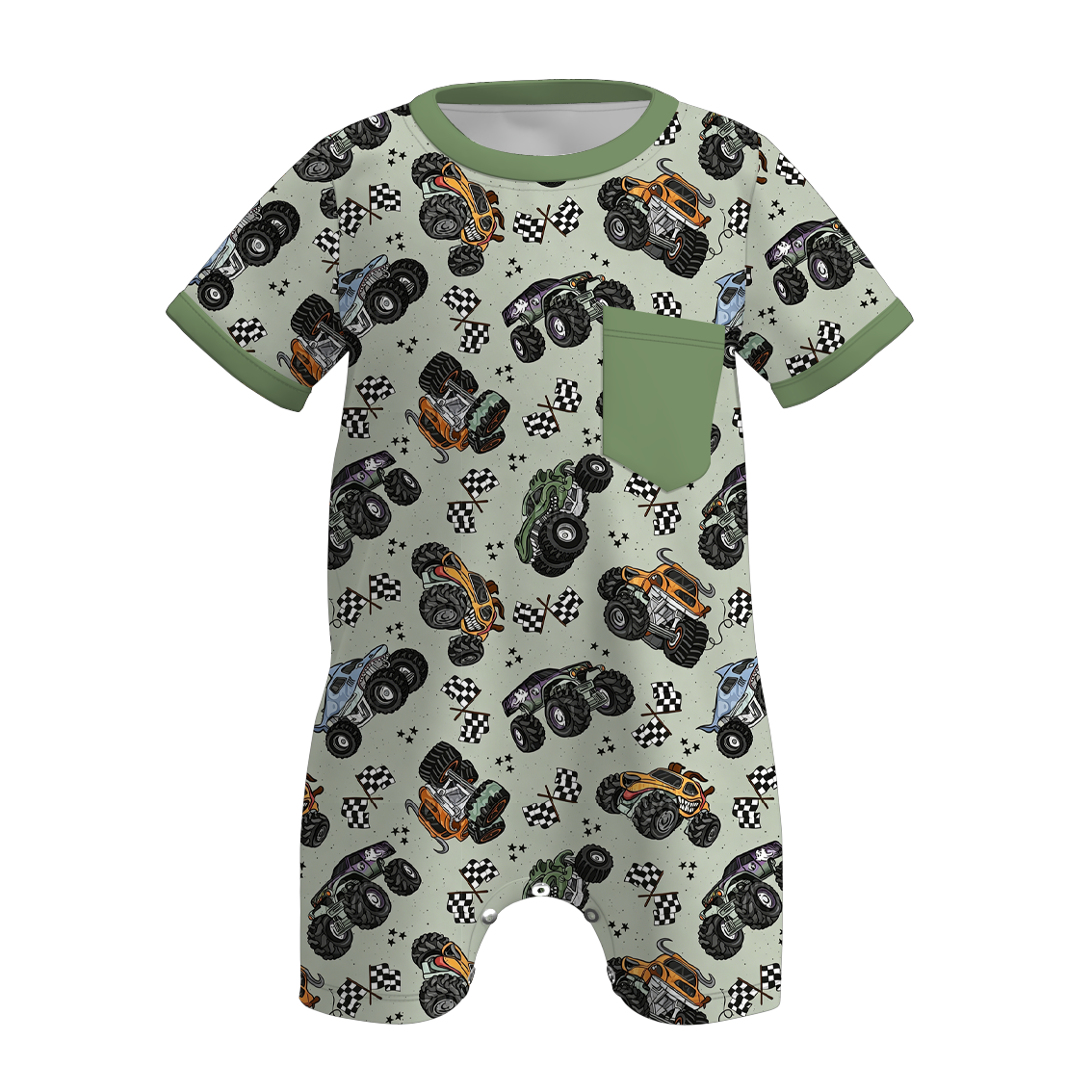 （Pre Order+Prepack Zone）Brothers Halloween Pumpkin Print Top&Romper