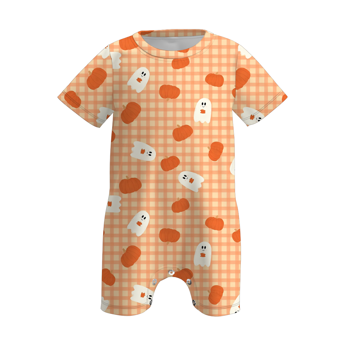 （Pre Order+Prepack Zone）Brothers Halloween Pumpkin Print Top&Romper