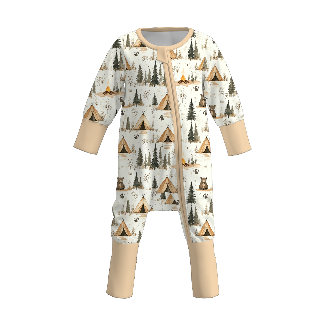 （Pre Order+Prepack Zone）Siblings Fall Cow&Camping Print Dress,Set&Romper
