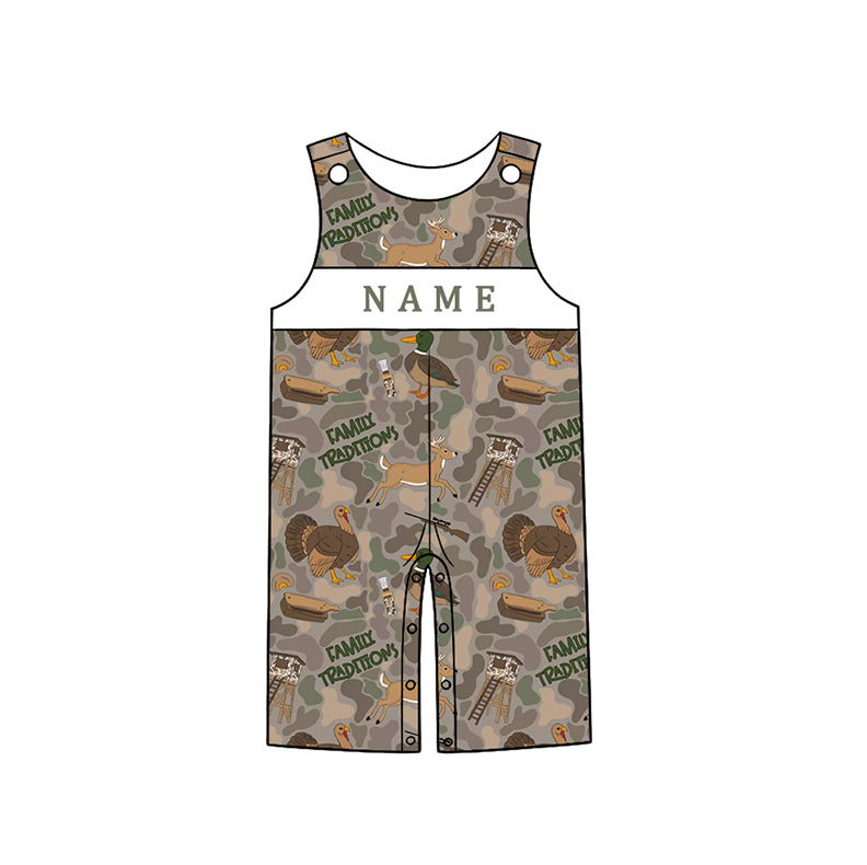 （Pre Order）Siblings Hunting Embroidery Smocked Dress,Set&Romper