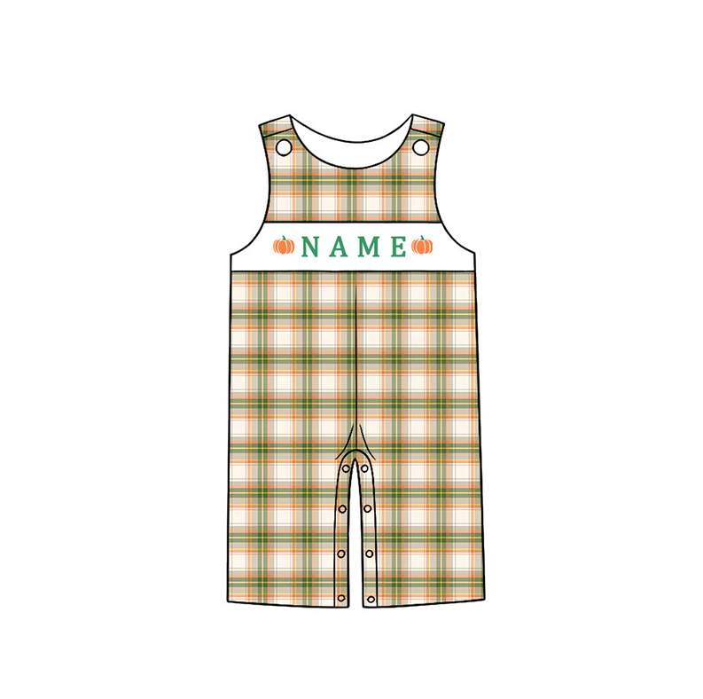 （Pre Order）Siblings Pumpkin Embroidery Smocked Dress,Set&Romper
