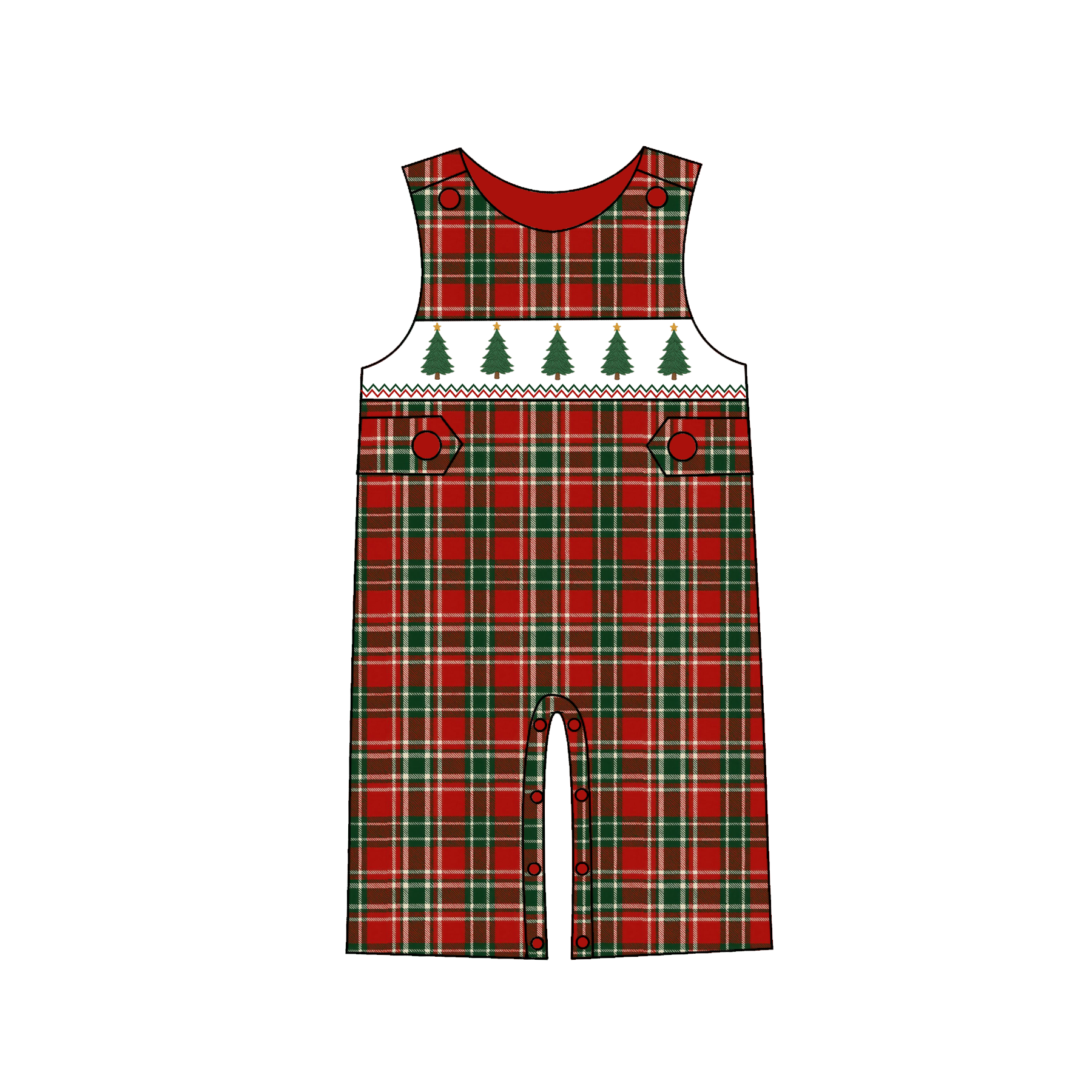 （Weekly Pre-Order）Siblings Christmas Embroidery Smocked Dress&Romper（Ends Wednesday）