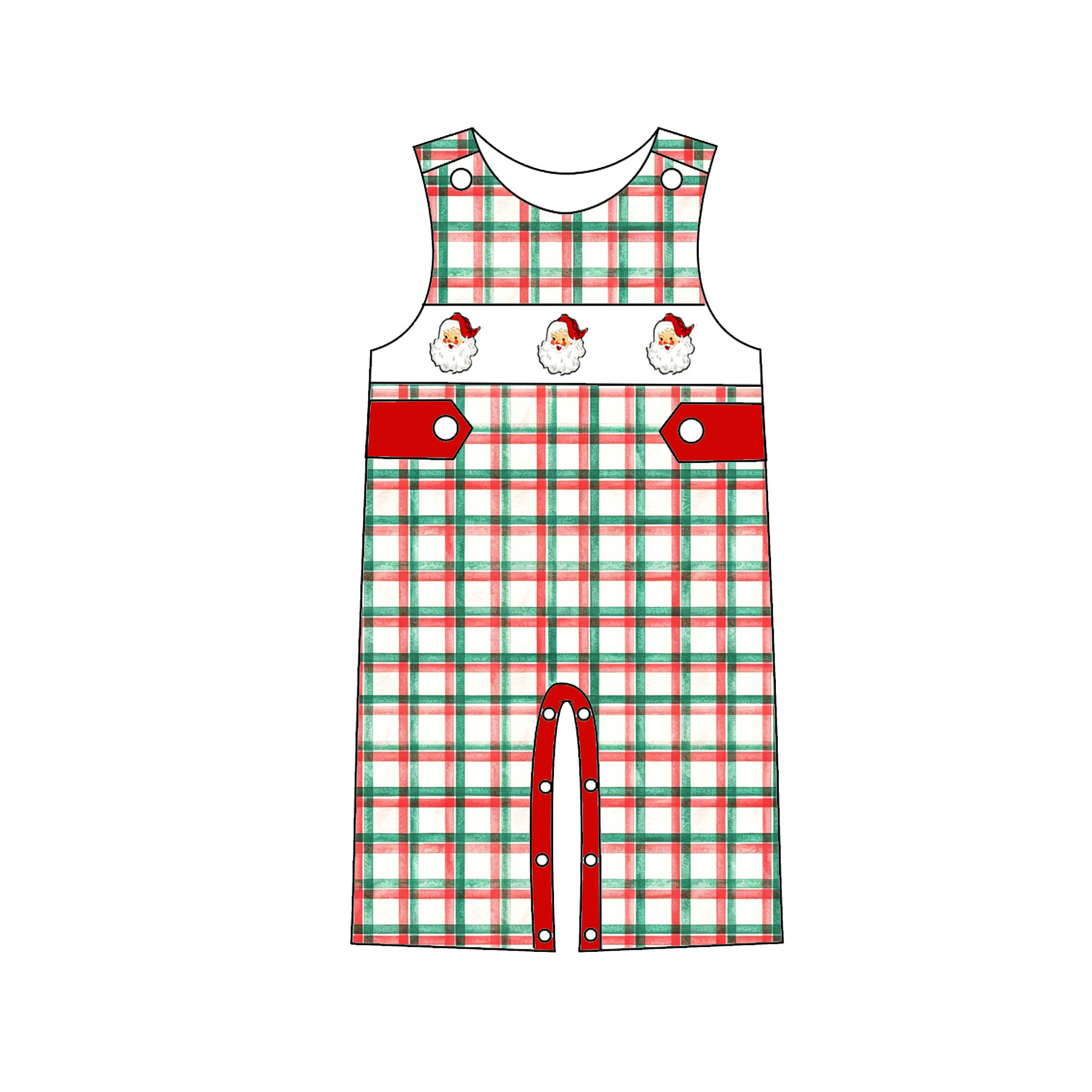 （Pre Order）Siblings Christmas Embroidery Smocked Dress,Set&Romper