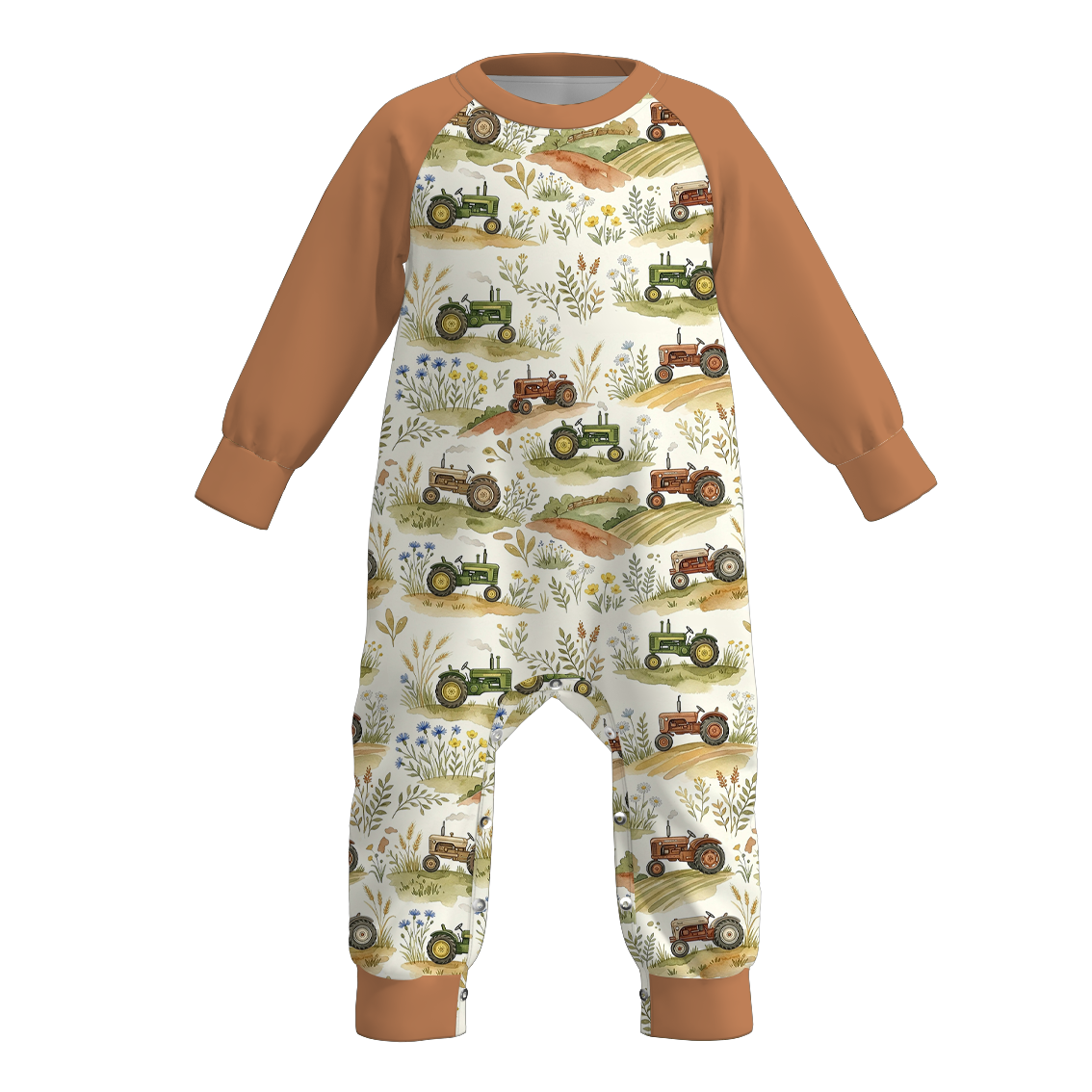 （Pre Order）Brothers Fall Farm Print Top&Romper