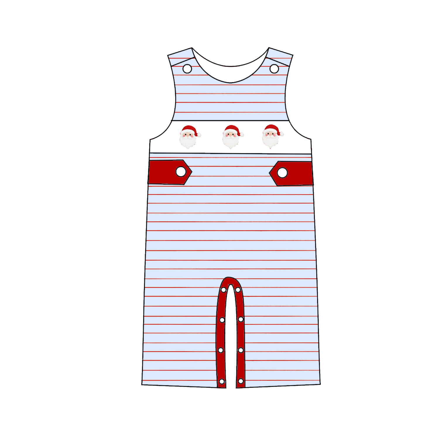 （Weekly Pre-Order）Siblings Christmas Santa Claus Embroidery Dress,Scallop Set&Romper（Ends 9.6）