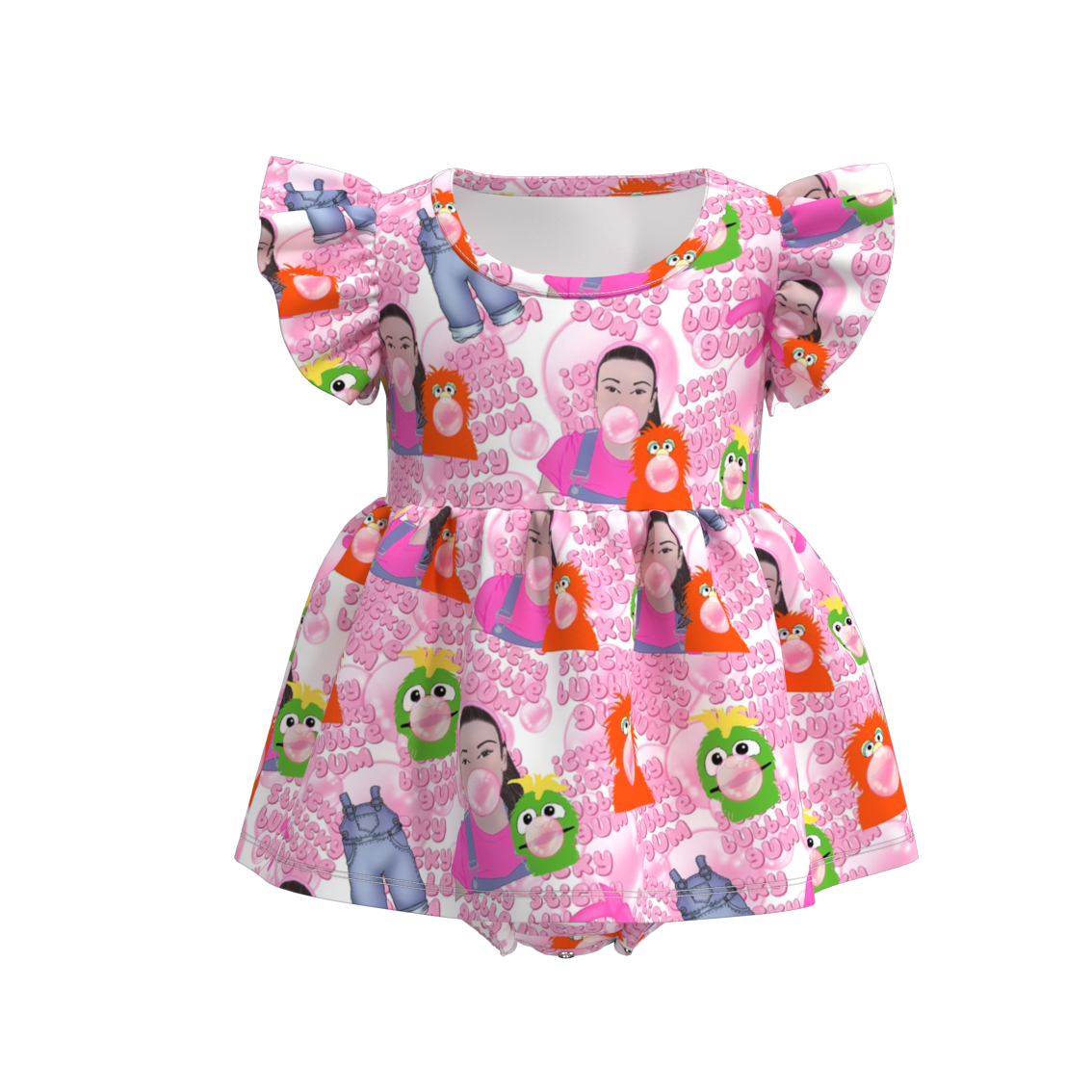 （Pre Order）Baby Girls Summer Character Romper