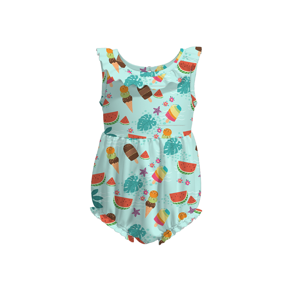 （Pre Order）Baby Girls Sweet Summer Print Romper
