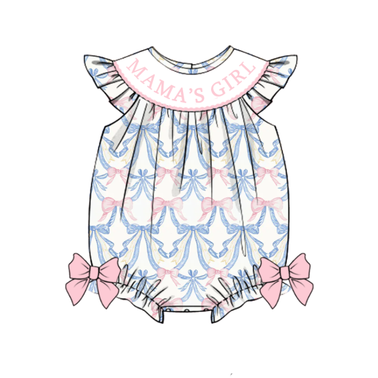 （Pre Order）Sisters Spring and Summer Embroidery Smocked Dress＆Romper