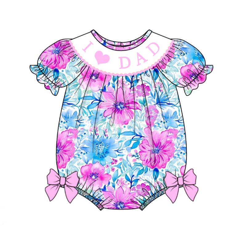 （Pre Order）Sisters Spring and Summer Embroidery Smocked Dress＆Romper