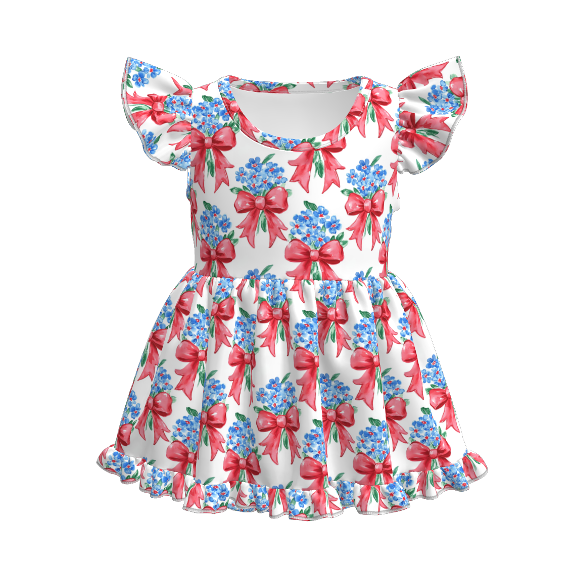 （Pre Order）Sisters Patriotic Print Dress＆Romper
